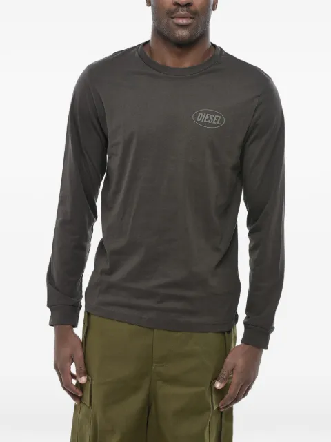 Diesel embossed-logo long-sleeved T-shirt
