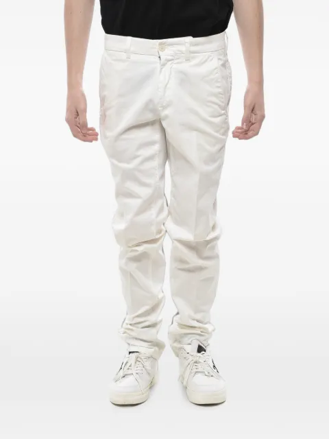 Corneliani pantalones chinos de algodón con cierre de botón
