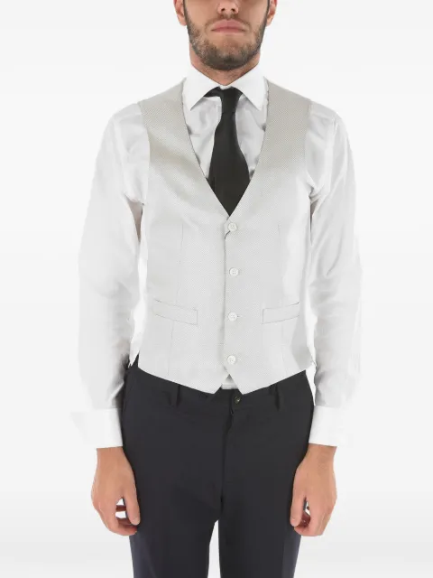 Corneliani chaleco de seda con botones