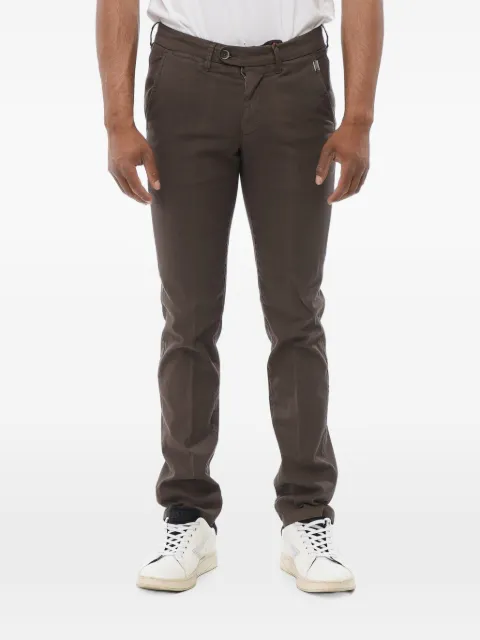 Corneliani linen-blend chino trousers