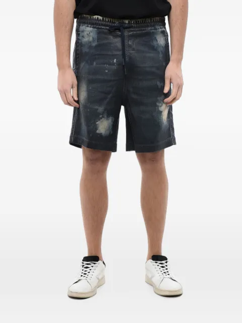 Diesel acid-wash effect track shorts