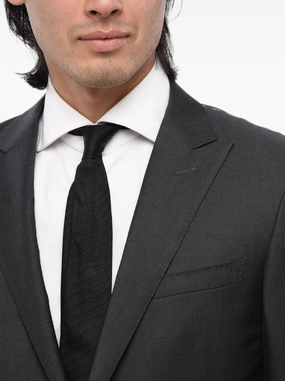 Corneliani Academy peak-lapel blazer Grijs