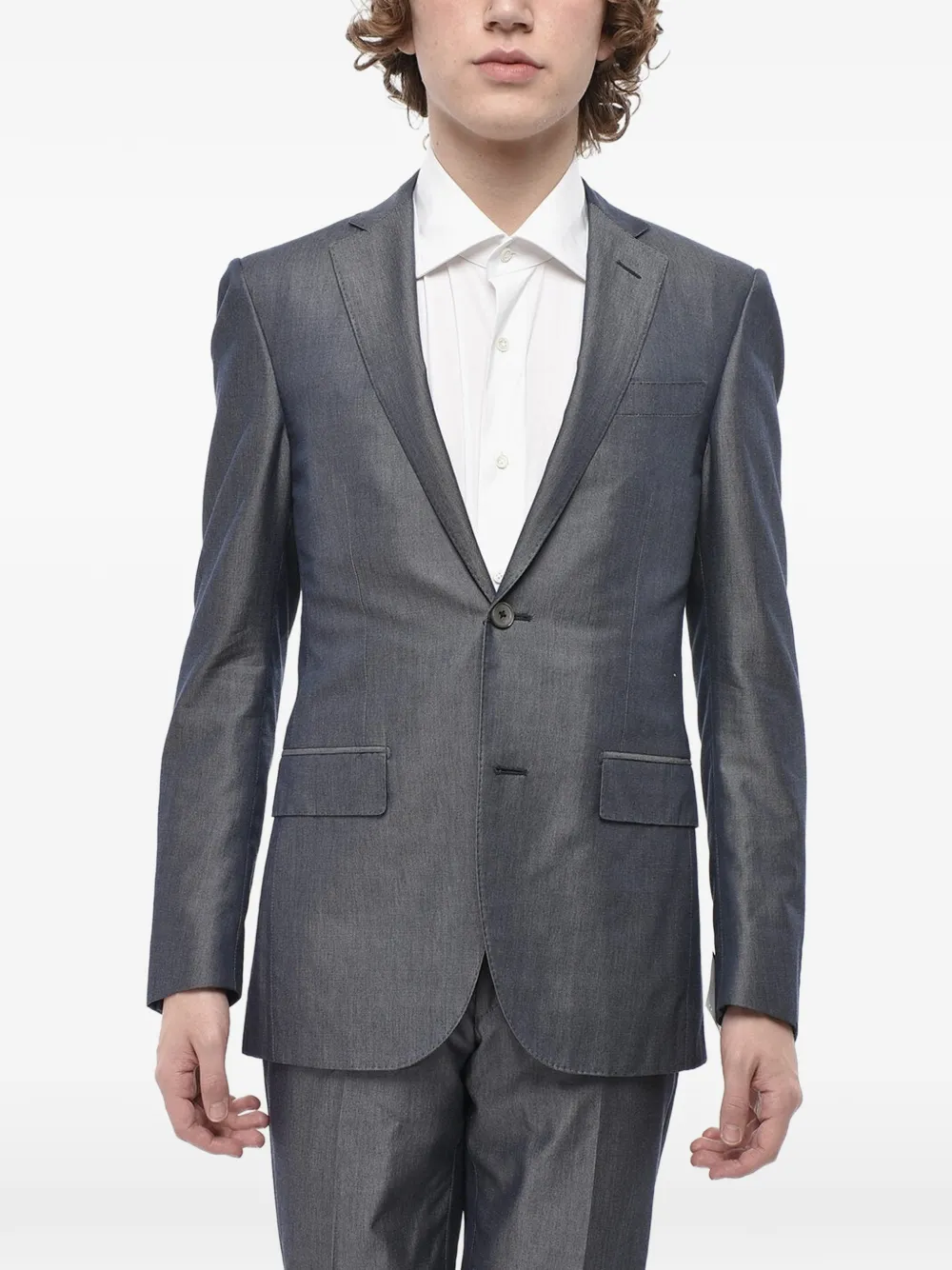 Corneliani Academy flap-pocket suit | Grey | Image 1