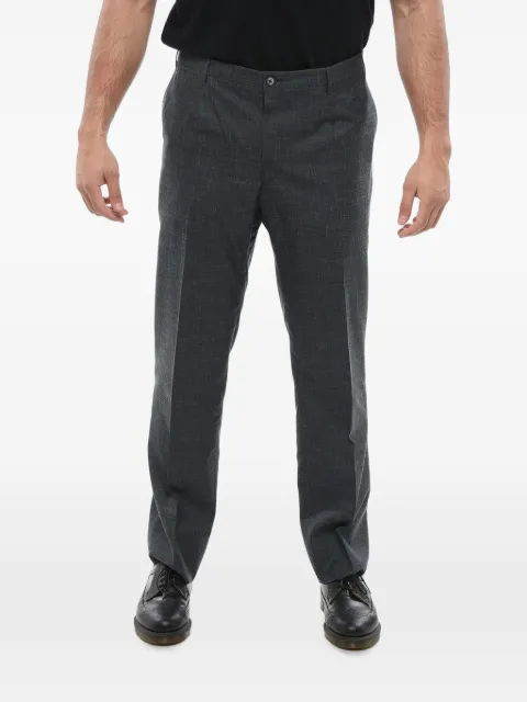 Corneliani linen-blend belt-loop trousers