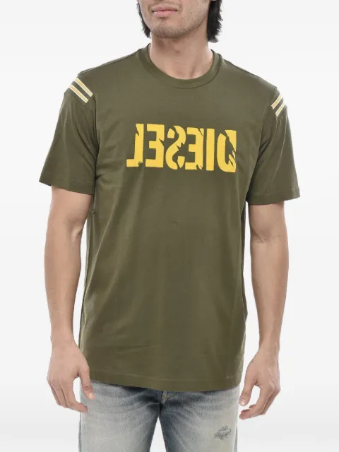 Diesel camiseta T-Just-Rib con logo y rayas en los hombros