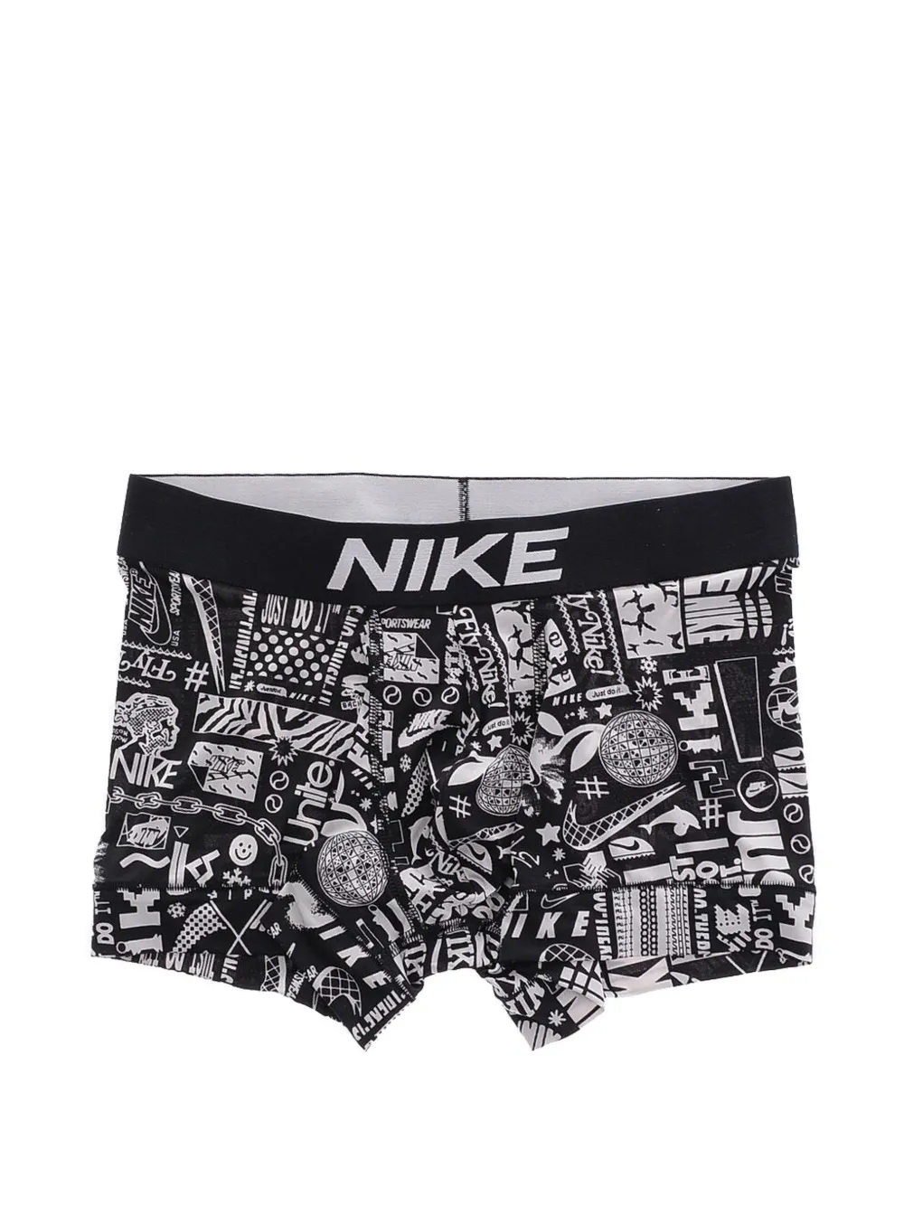 Nike Dri-fit Essential Micro Logo-print Boxers In Black