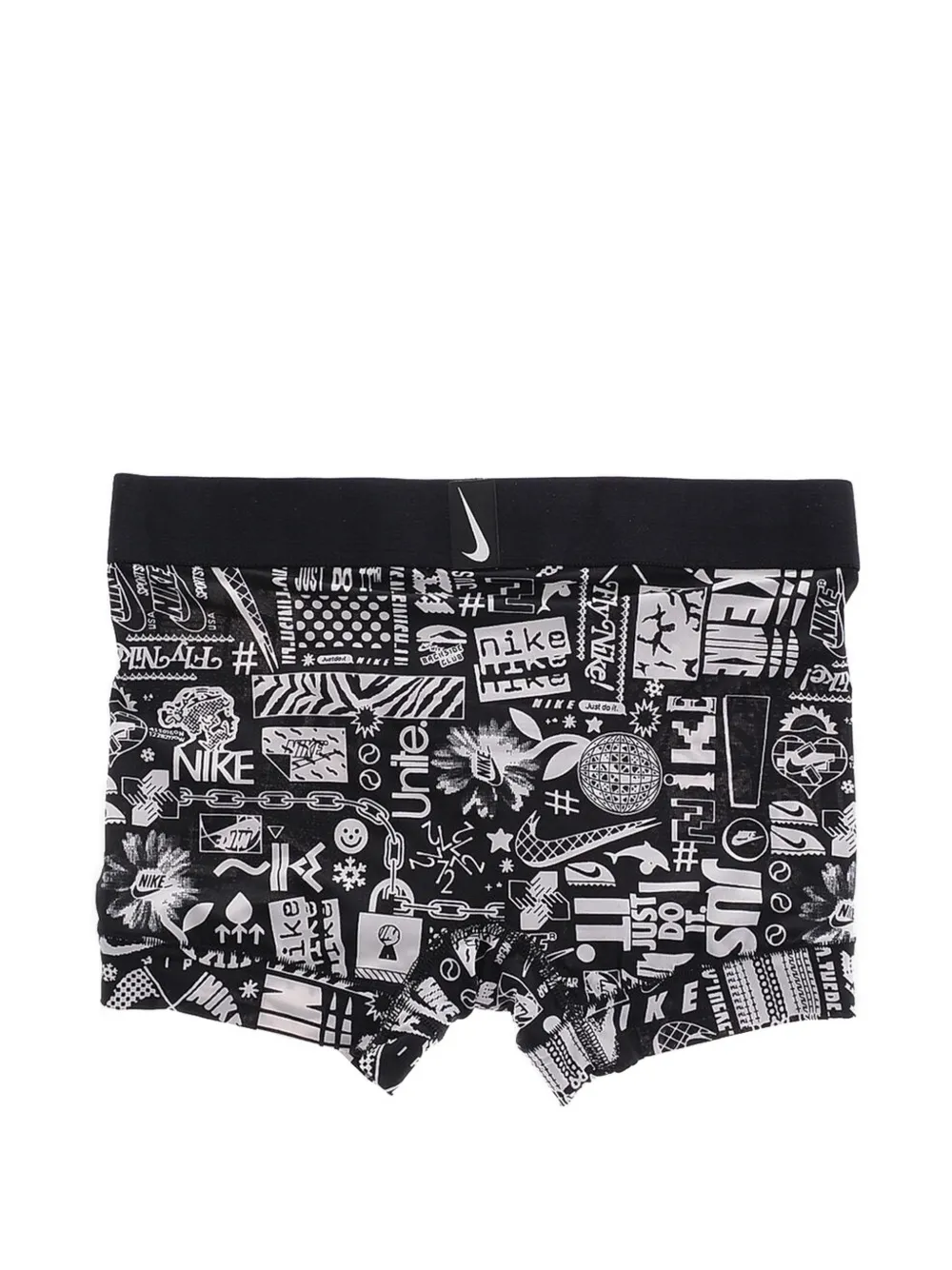 Nike Dri-fit Essential Micro Logo-print Boxers In Black