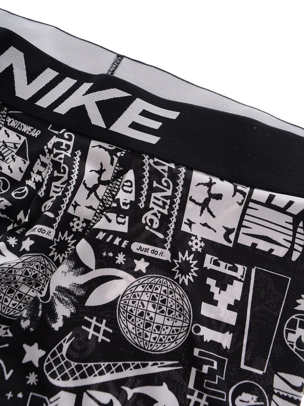 Nike Dri-fit Essential Micro Logo-print Boxers In Black