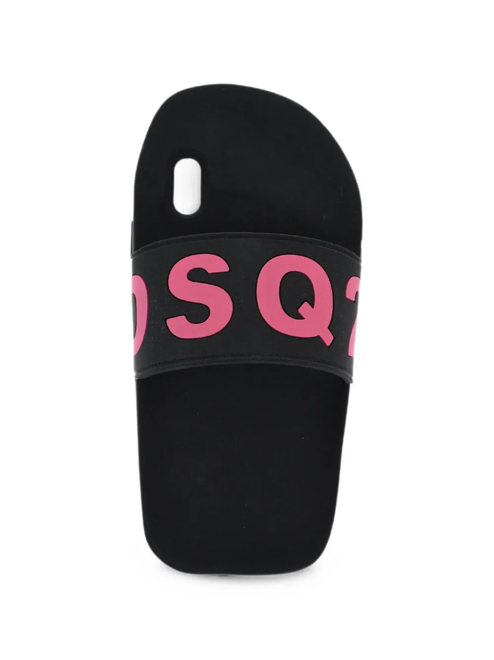 DSQUARED2 logo-print slipper-style iPhone X case - Schwarz