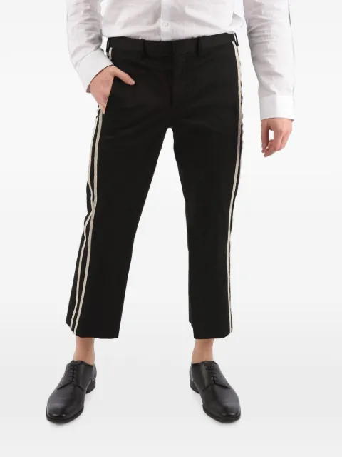 Neil Barrett side-stripe slim-fit cropped trousers