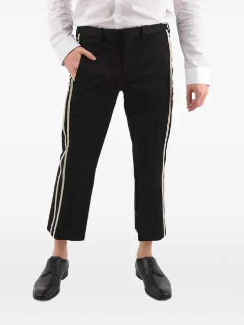 Neil Barrett side-stripe slim-fit cropped trousers