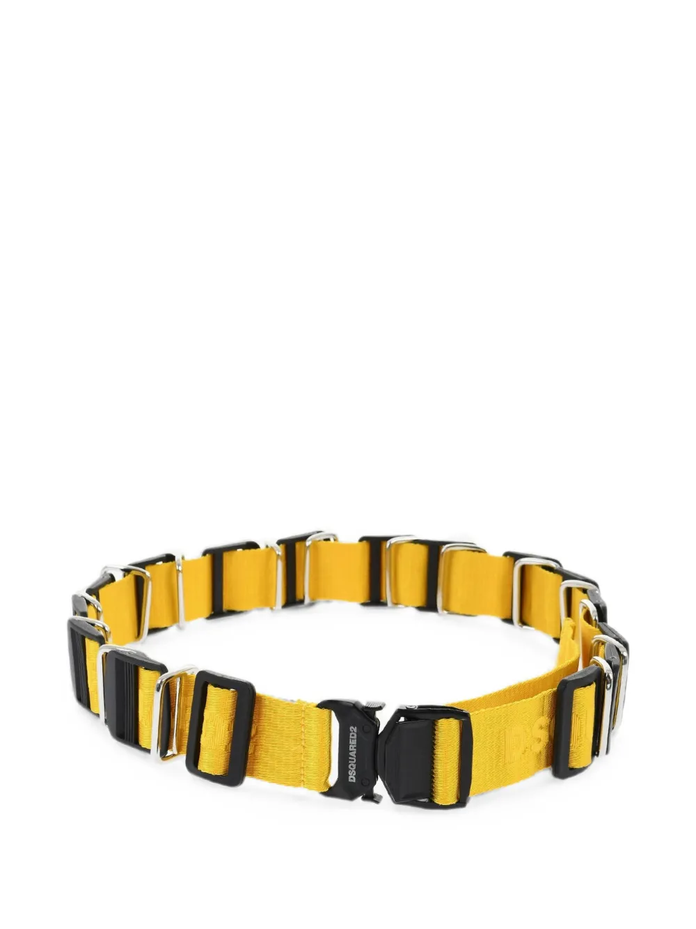 DSQUARED2 logo-detail buckle belt - Yellow