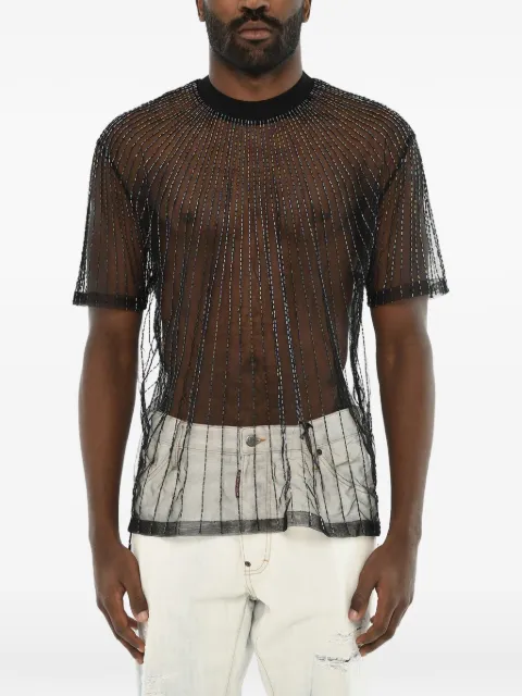 DSQUARED2 playera con detalles de lentejuelas