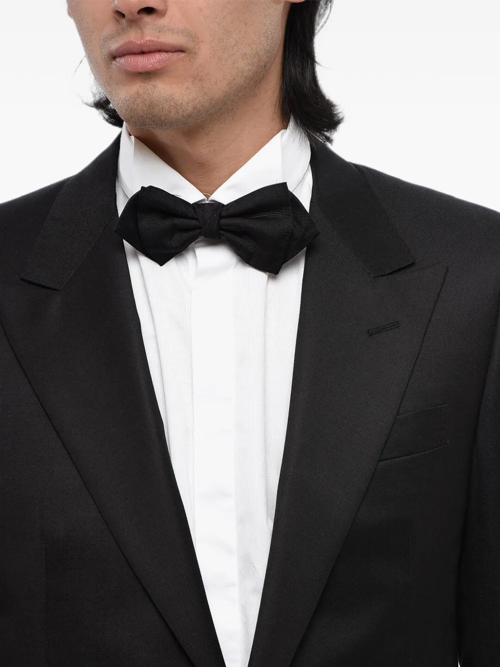 Corneliani Mantua peak-lapel jacket Zwart
