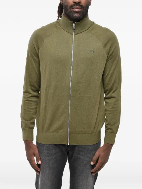 Diesel long-sleeve zip-fastening cardigan