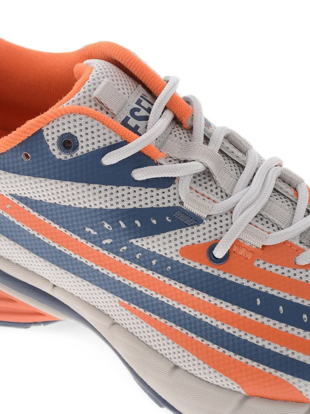 Diesel D-Airspeed striped lace-up sneakers Oranje
