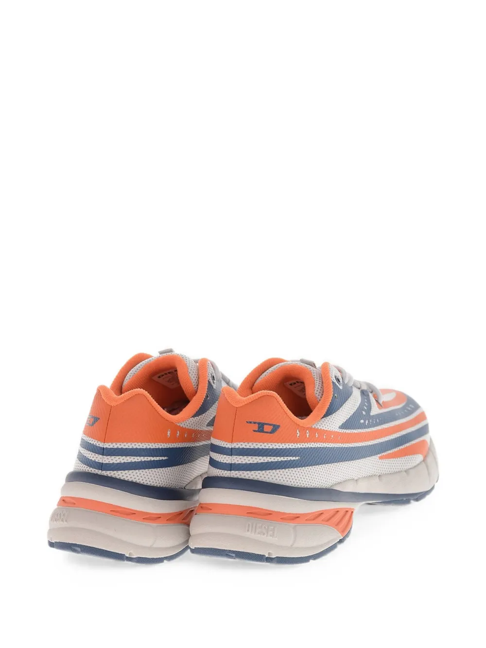 Diesel D-Airspeed striped lace-up sneakers Oranje