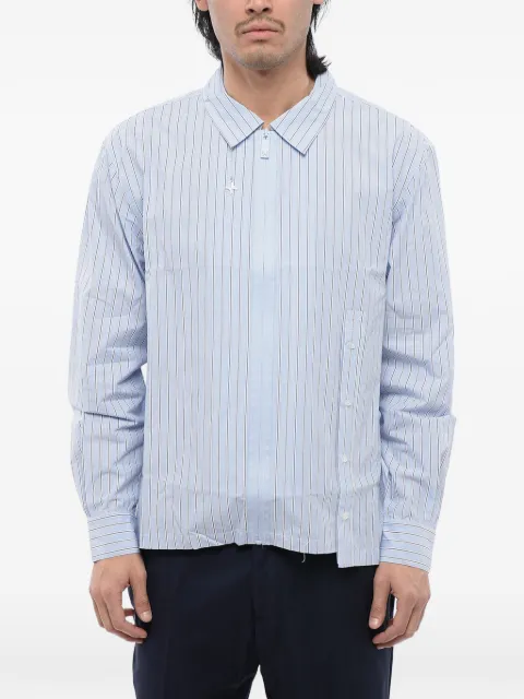 John Richmond striped zip-fastening shirt