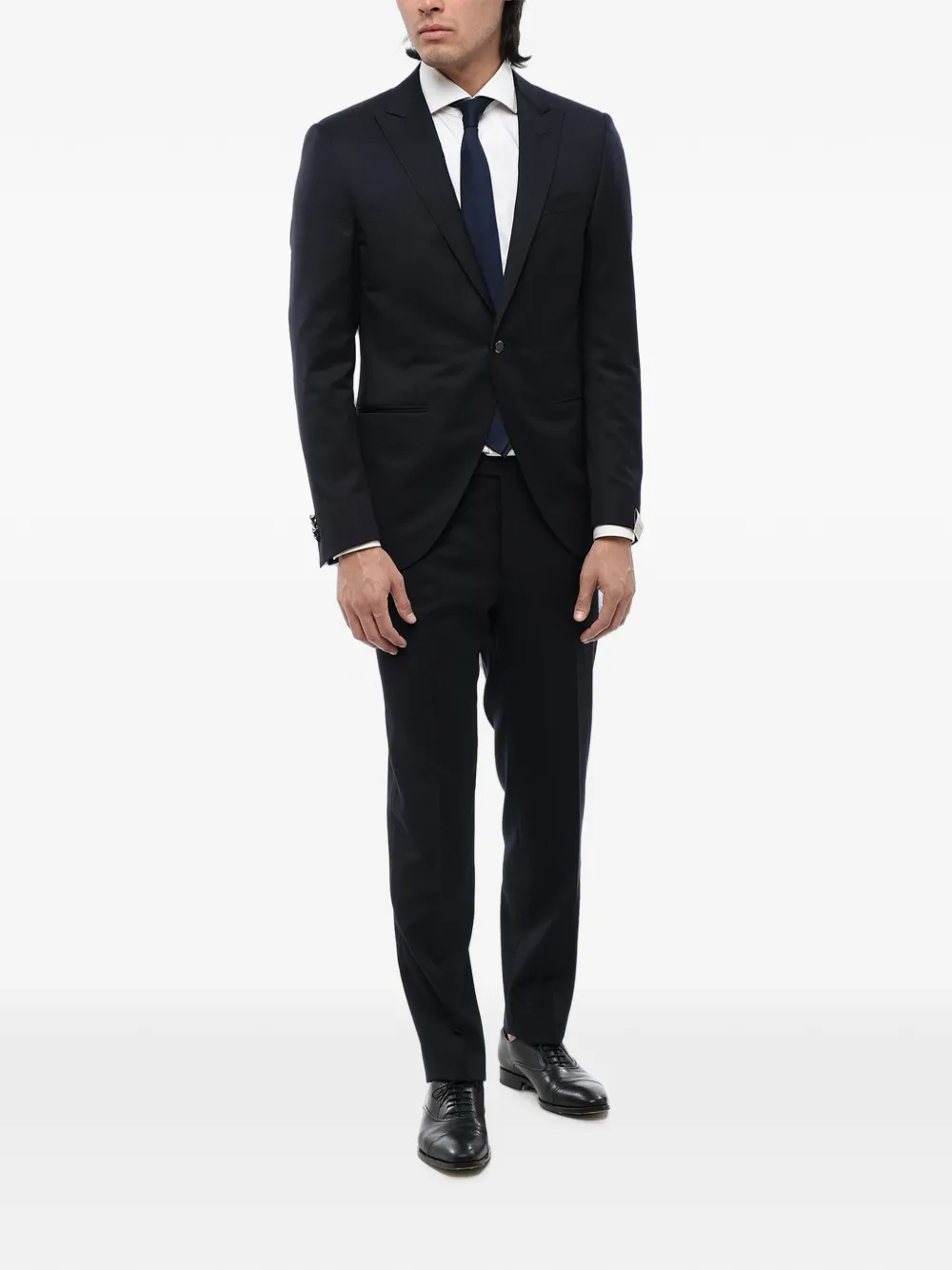 Corneliani peak-lapel single-breasted jacket Blauw