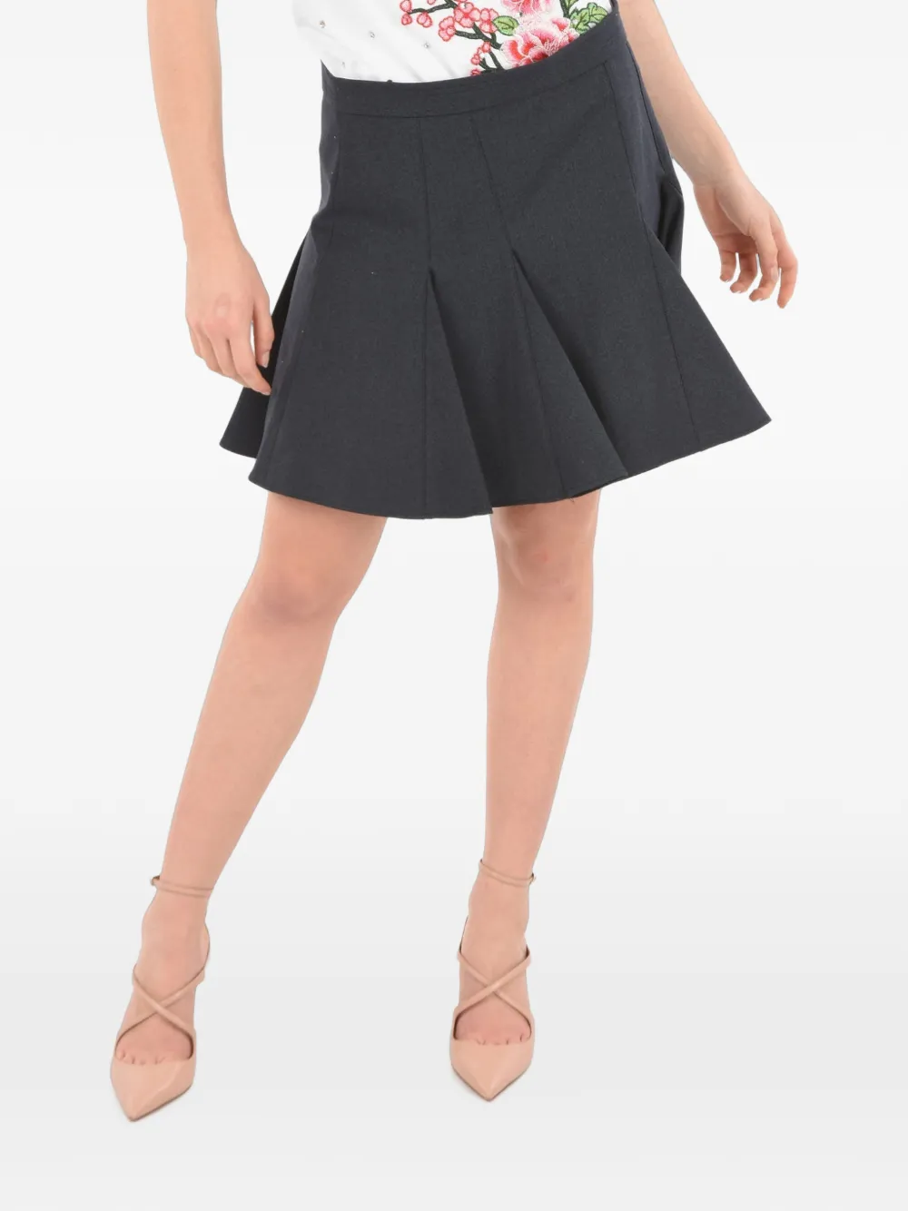Diesel pleated-detail mini skirt - Grau