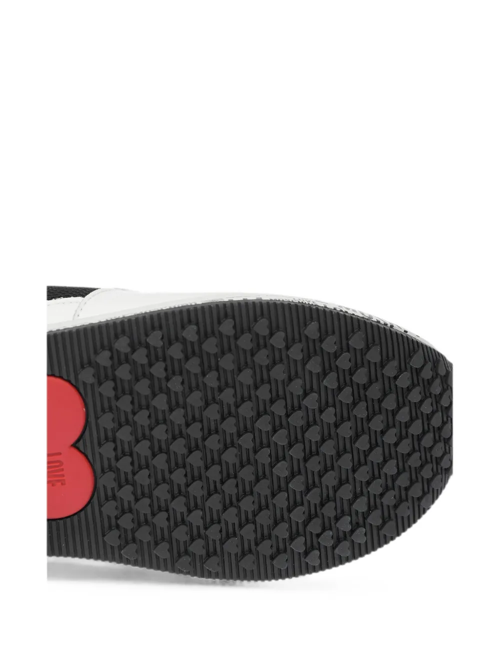 Moschino mesh-panel leather sneakers Wit