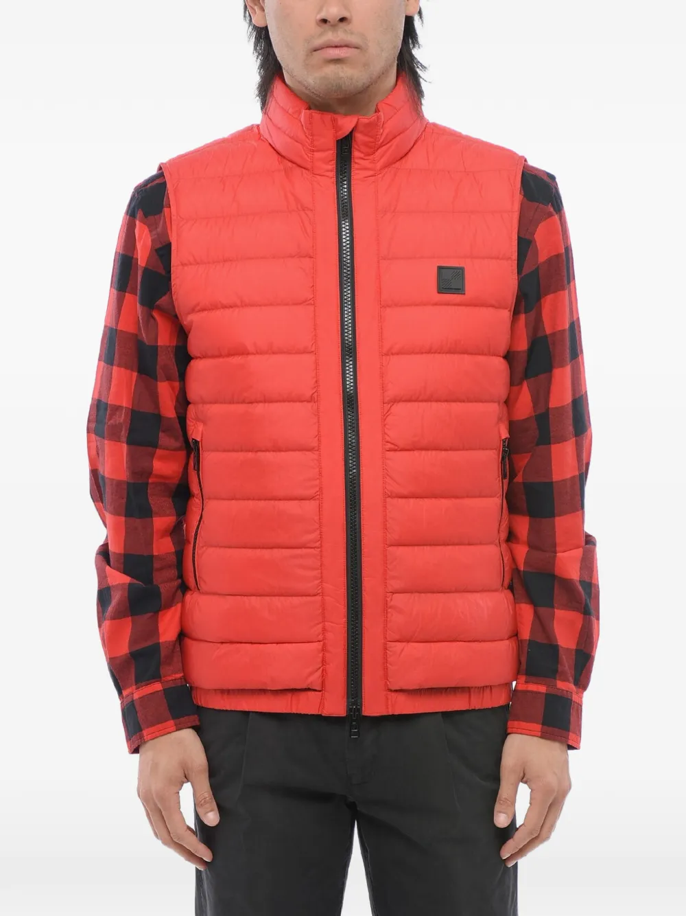 Woolrich Bering Quilted Gilet In Red