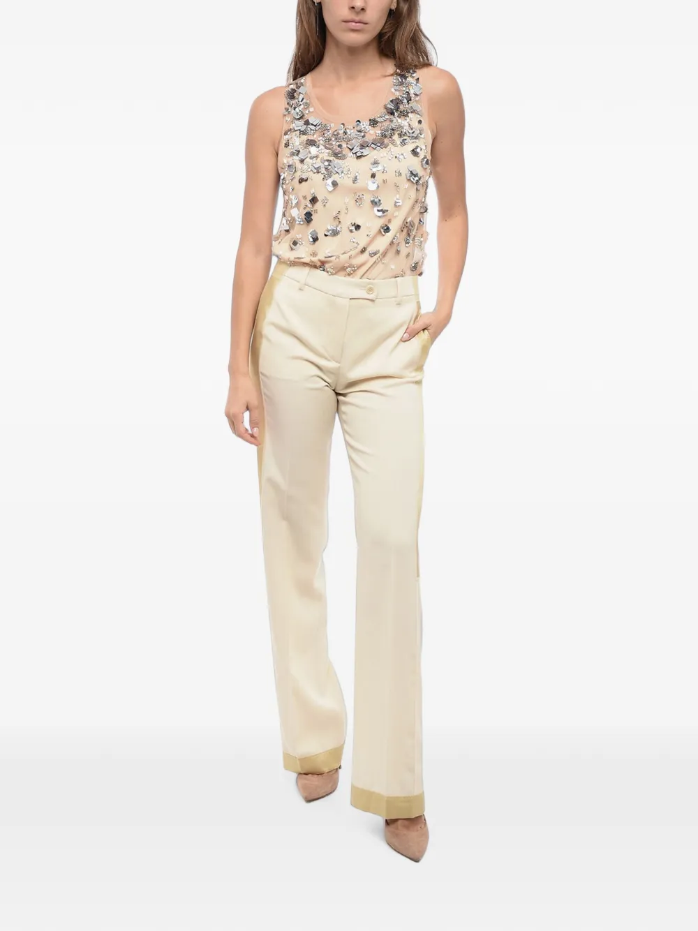 Moschino welt-pocket trousers Beige