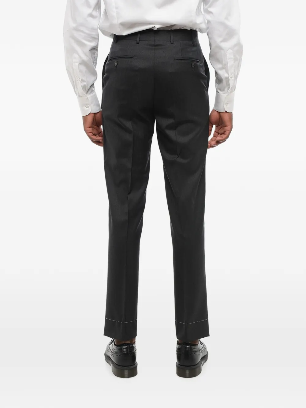 Corneliani Belt-loops Trousers In Grey