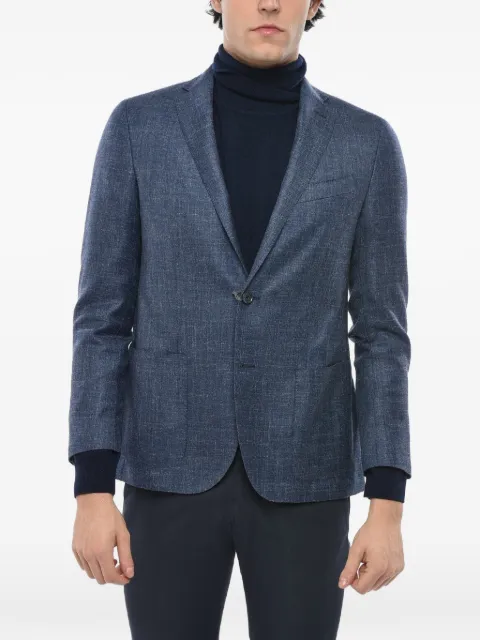 Corneliani single-breasted patch-pocket blazer