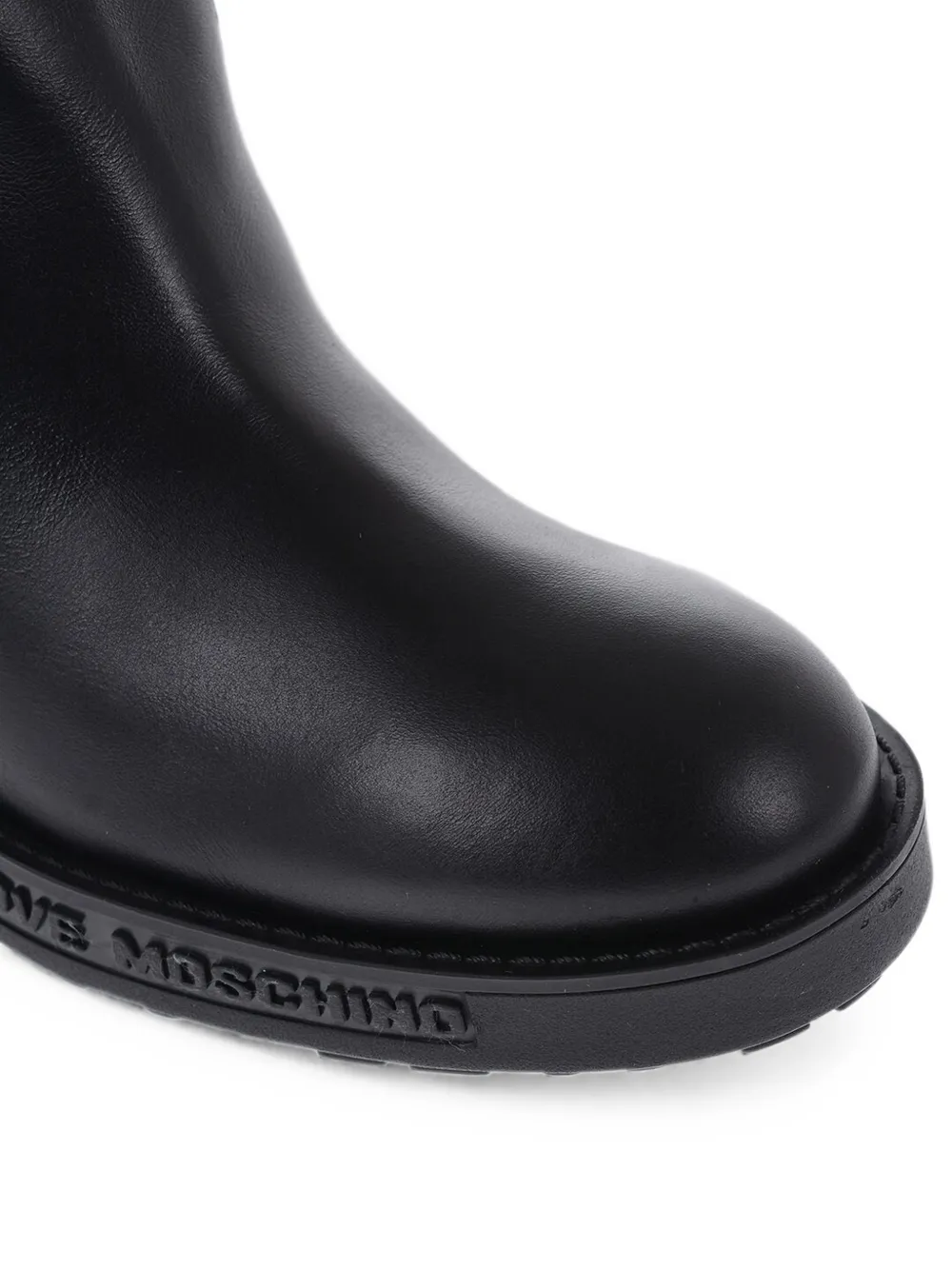 Moschino studded heart-pattern boots Zwart