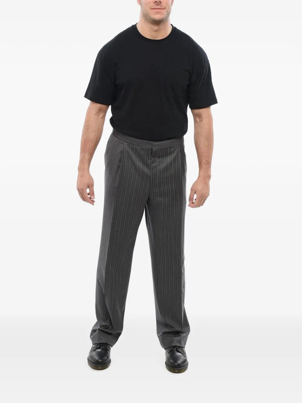Corneliani Mantua pinstripe-pattern trousers Grijs