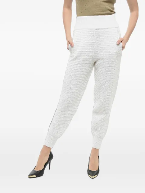 ART ESSAY high-waisted cotton-knit trousers