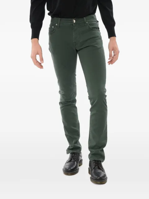 Corneliani jeans bordados con cinco bolsillos