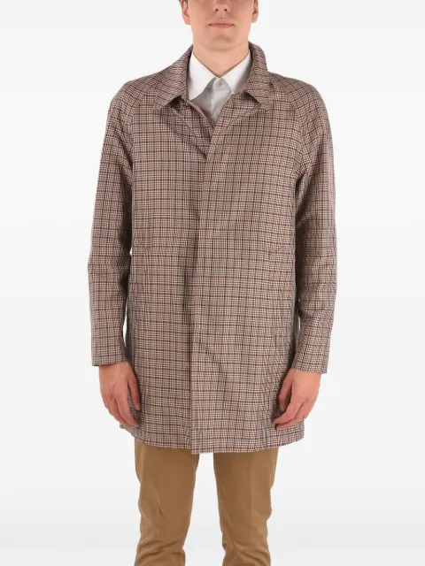 Corneliani checked-pattern single-breasted coat