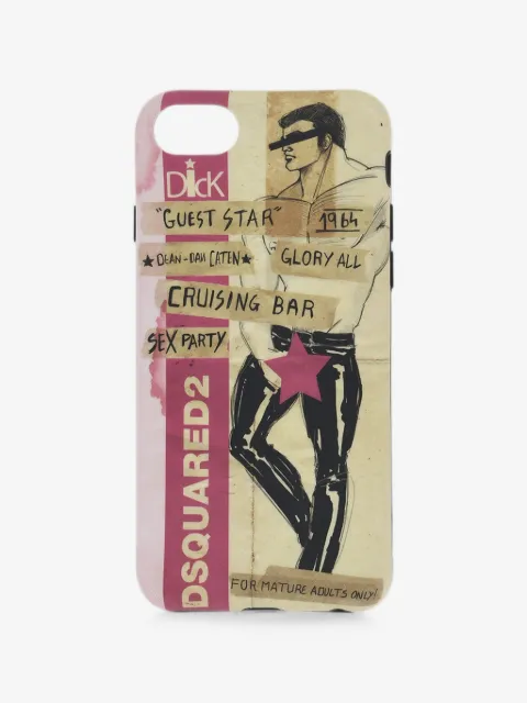 DSQUARED2 coque d’iPhone 8 Plus à imprimé graphique