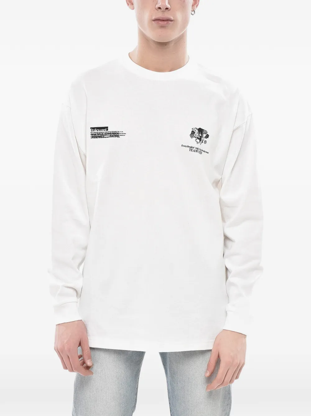 Children Of The Discordance contrast-print crew-neck T-shirt - Weiß