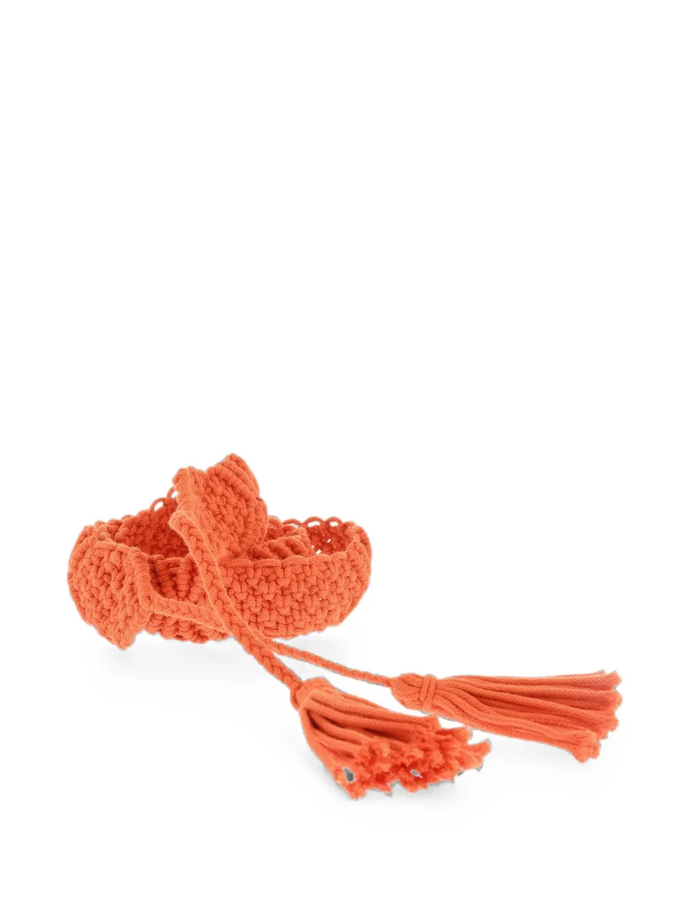 DSQUARED2 crochet tassel-detail cotton belt Oranje