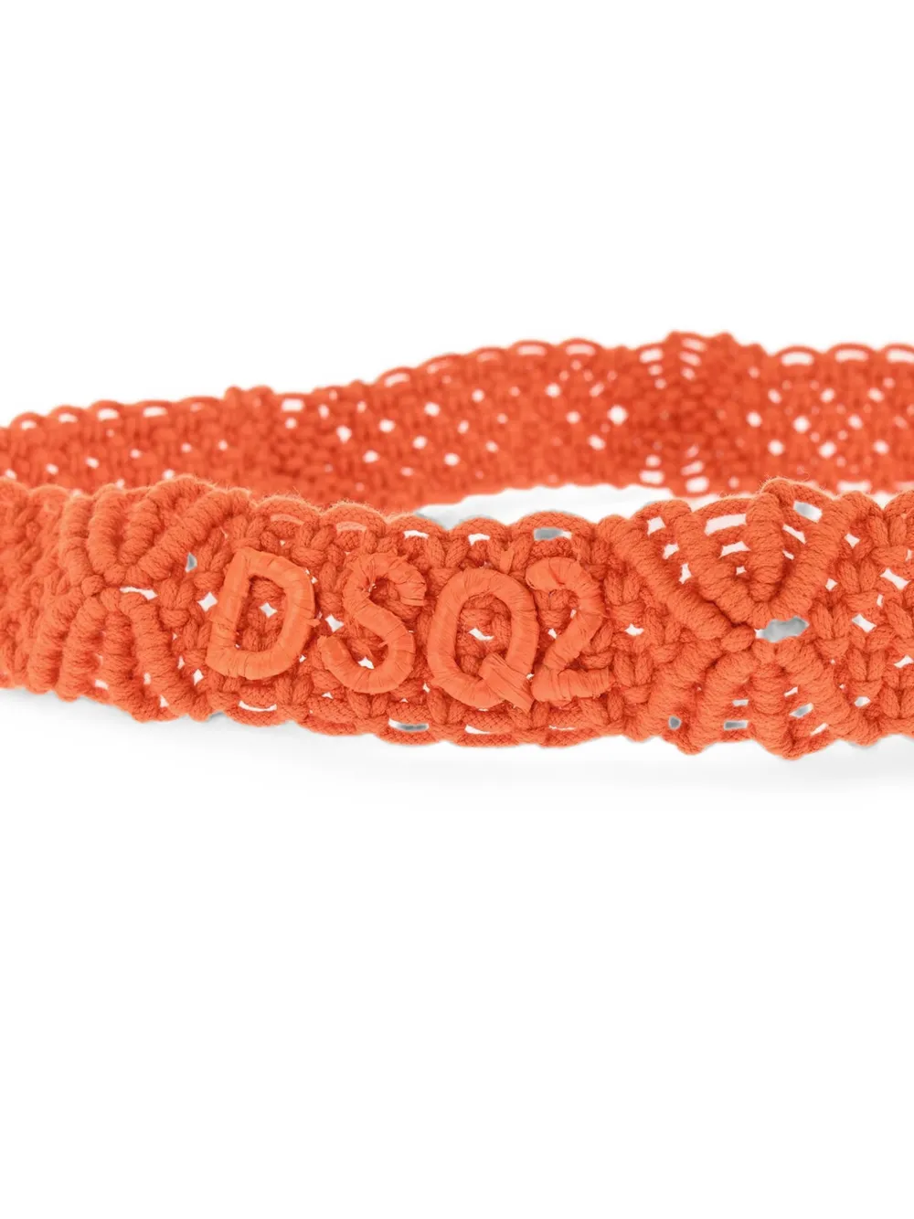 DSQUARED2 crochet tassel-detail cotton belt Oranje