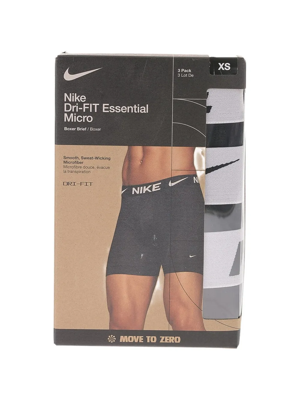 Nike Dri-FIT Essential Micro boxer briefs set (set of three) Zwart