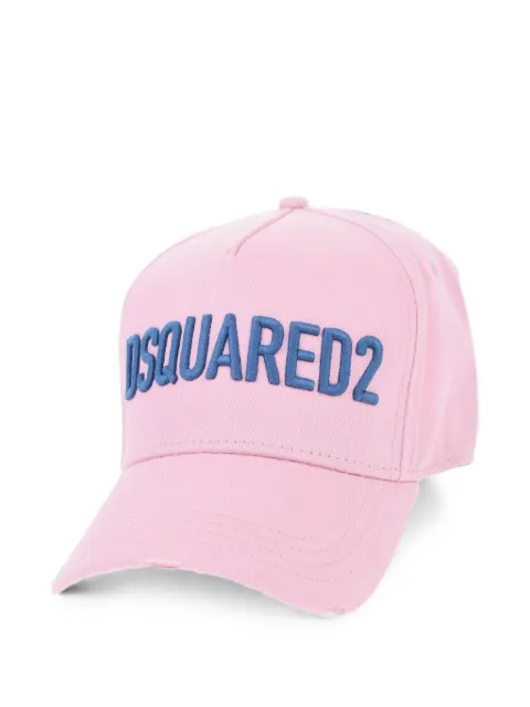 DSQUARED2 logo-embroidered distressed baseball cap