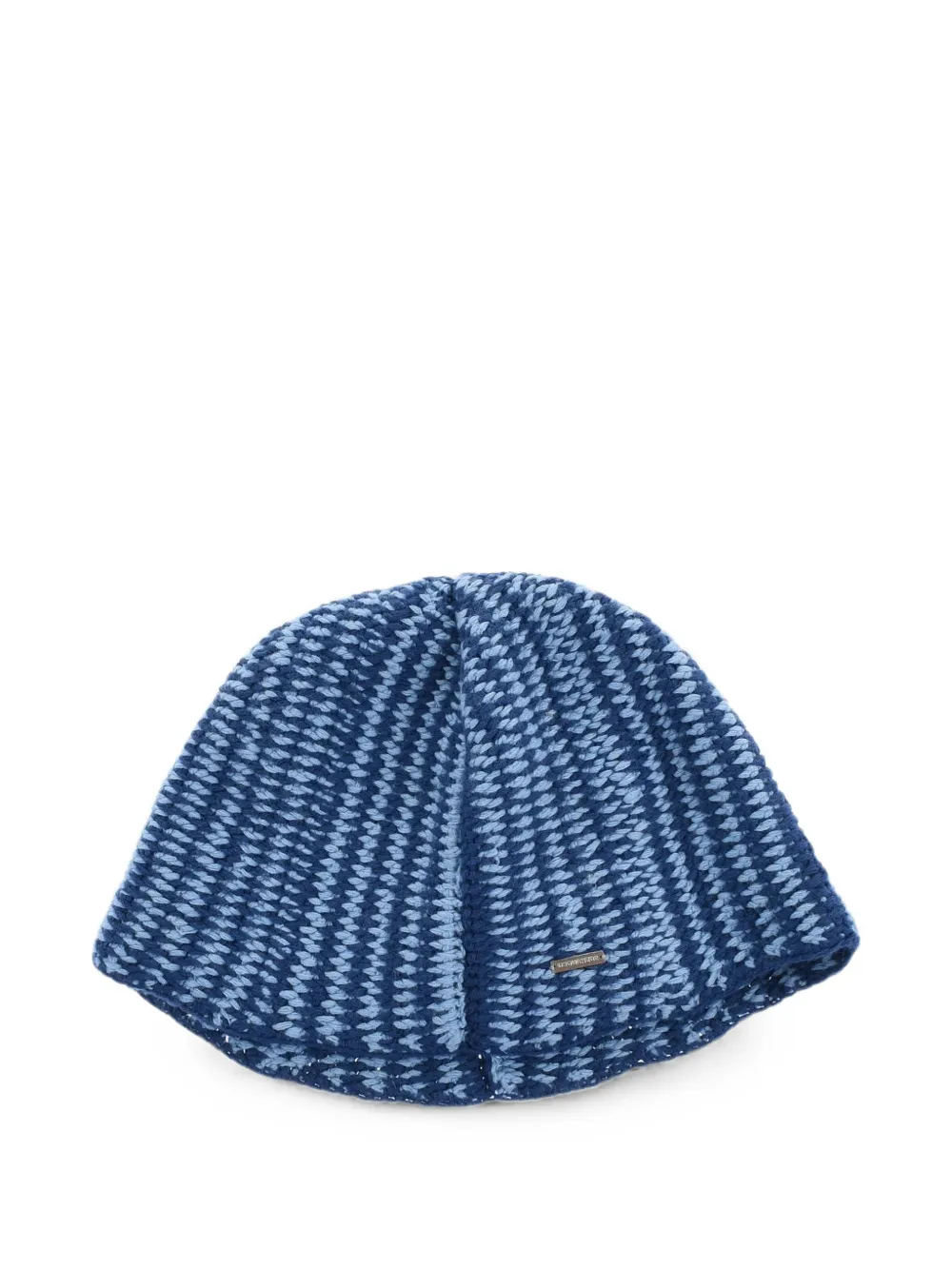 DSQUARED2 two-tone chunky-knit beanie hat - Blau