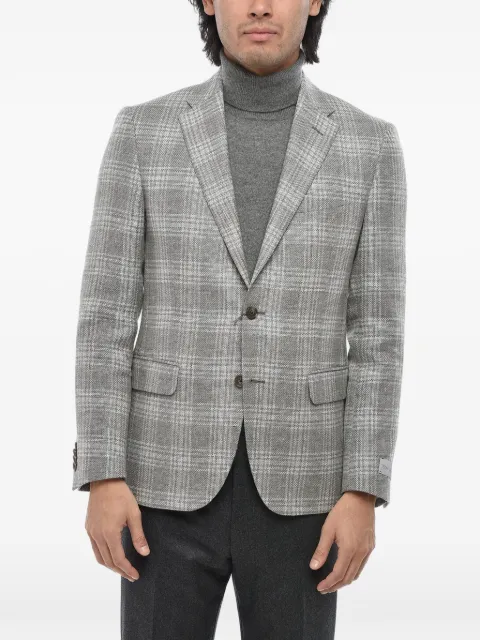 Corneliani checked-pattern single-breasted blazer