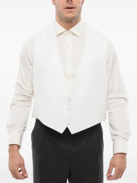 Corneliani single-breasted embroidered waistcoat
