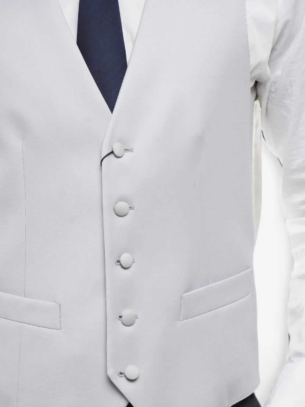 Corneliani single-breasted welt-pocket waistcoat Grijs