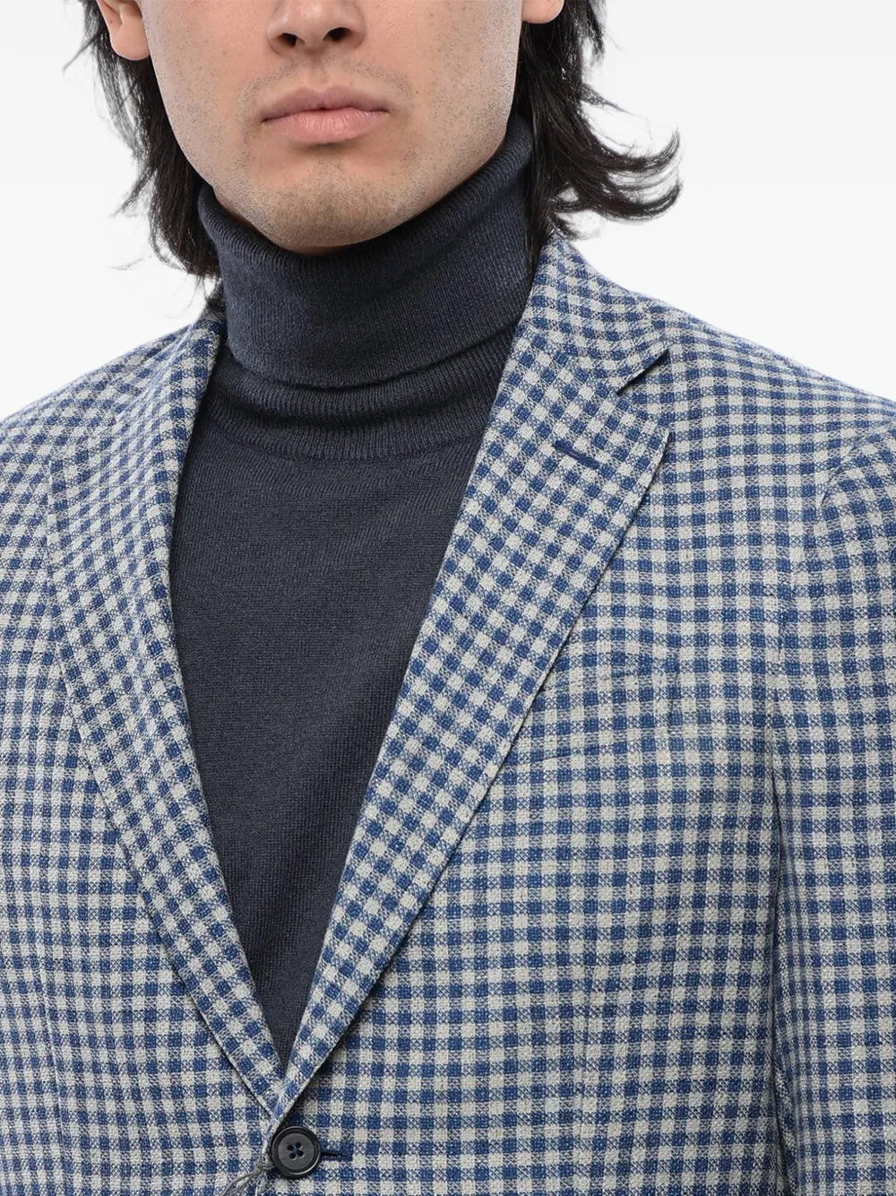 Corneliani Geruite blazer Blauw
