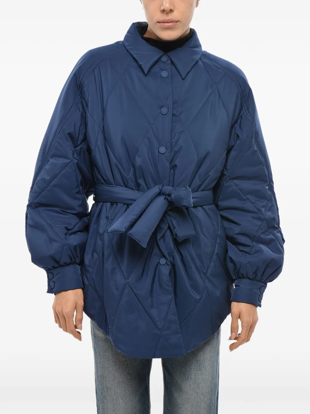 Bacon belted puffer jacket - Blau