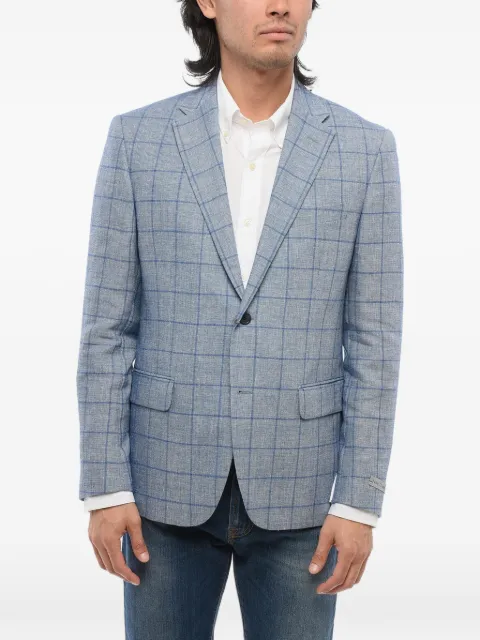 Corneliani checked single-breasted blazer