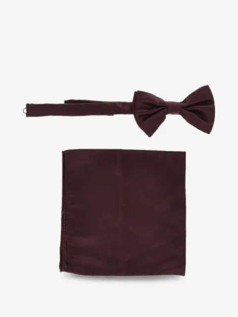 Corneliani set de moño y pañuelo de bolsillo de seda satinada
