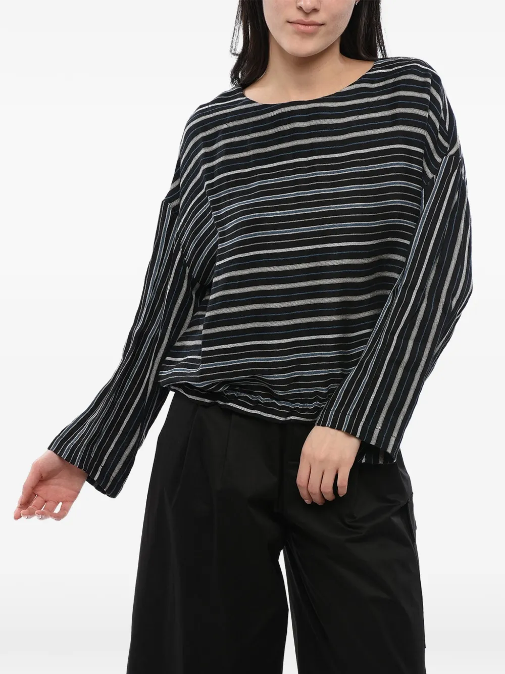 Woolrich ストライプ ブラウス | ブラック | Image 1