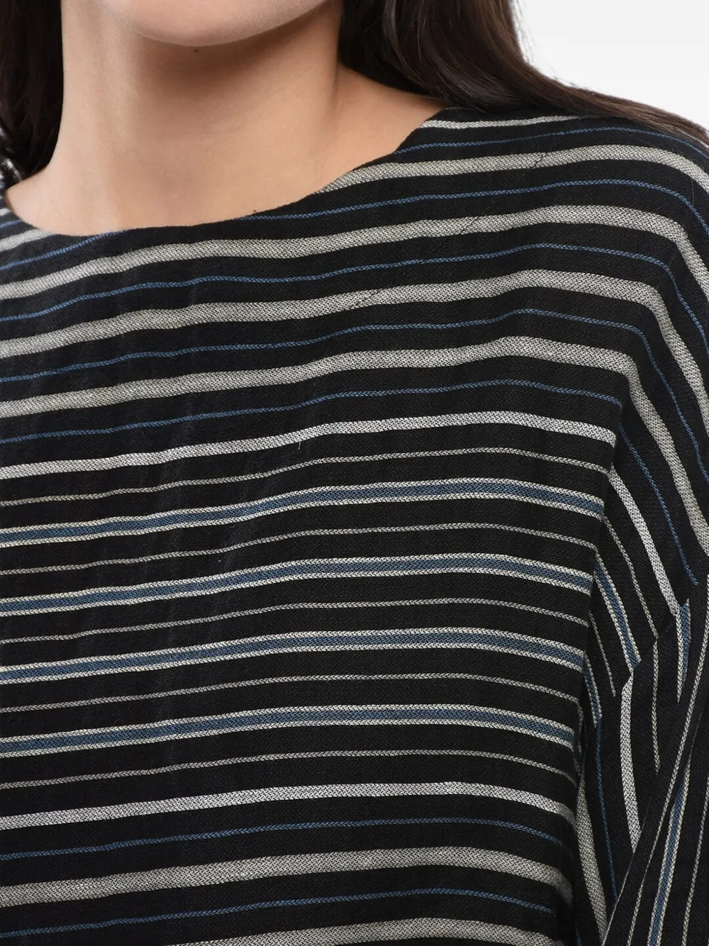 Woolrich striped long-sleeve blouse Zwart